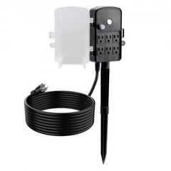 Outdoor Power Stake, 15 FT Extension Cord, Outdoor Power Strip Weatherproof with