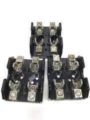 Lot of 3 Bussmann T60030-2CR Fuseholder 2-Pole 30A 600VAC 60C/75C Class T