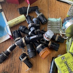 25lb Lot Vtg Electronic Parts Components Capacitors Transformers Microswitches +