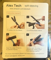 Alex Tech Split Sleeve X001UGGNTV 25ft – 1/2in color black