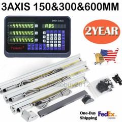 150+300+600mm Linear Scale 3Axis Digital Readout DRO Display full Kit, US STOCK