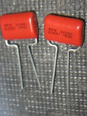 .1uf 630 volt DC Capacitors, made by RFE, qty of 2