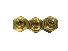 (3) NOS Parker 1/4” x 1/4” FNPT Brass Union Pipe Fittings 212P-4