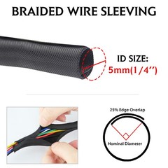 Automotive Split Loom Tubing Heat Resistant Wire Harness Cover 1/4″ to 1″ Sizes