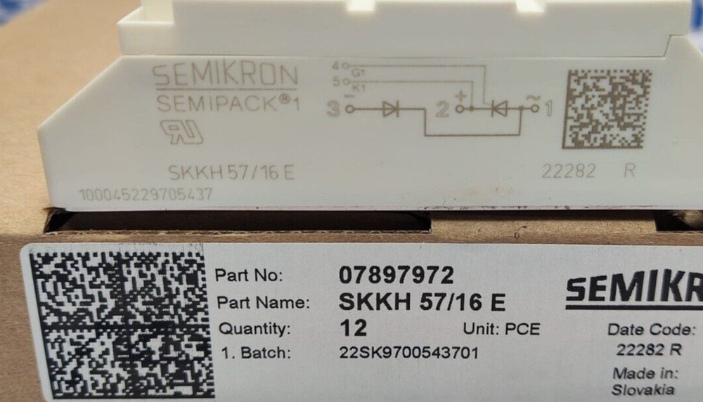 3PCS LOT OF SKKH57/16E SEMIKRON THYRISTOR/DIODE MODULE – BRAND NEW