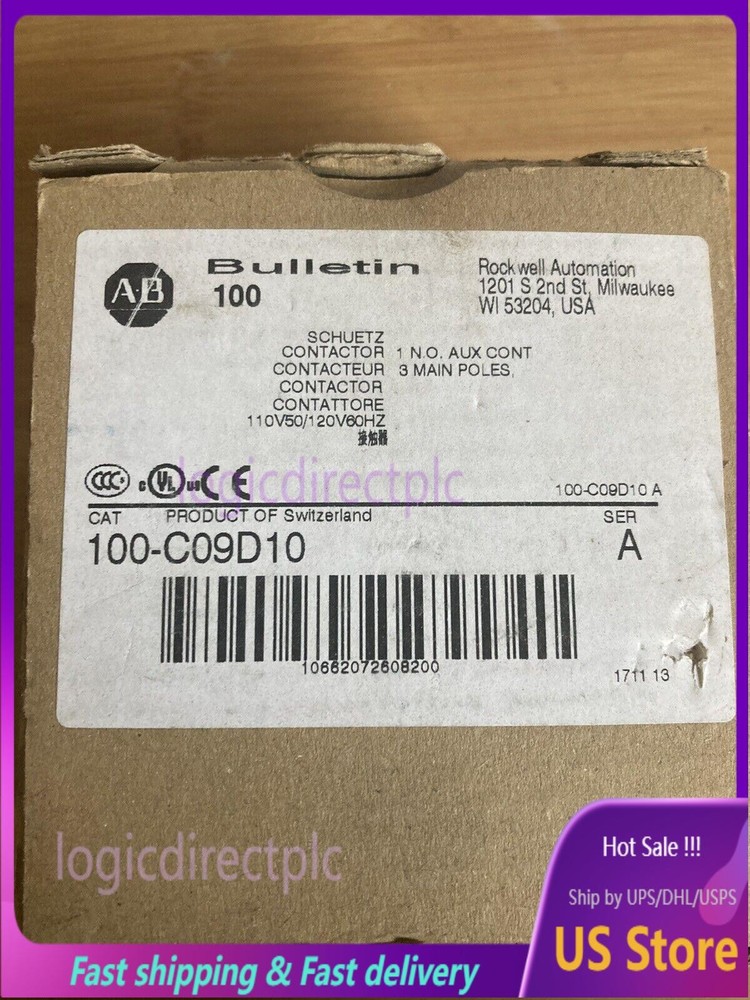ALLEN-BRADLEY 100-C09D10 IEC CONTACTOR 9 AMP 120VAC NEW IN BOX