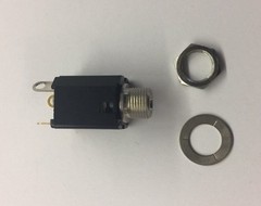 (4 PIECE LOT) MS112B, SWITCHCRAFT CONNECTOR JACK STEREO 6.35MM PANEL MOUNT
