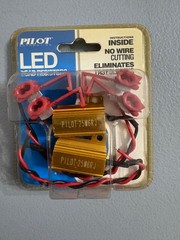 IL-LDRS-A Pilot LED Bulb Load Resistor Eliminates Fast Blinking, 2PC, 25W