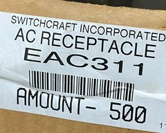 1pcs – SWITCHCRAFT EAC311 10A 250V AC MALE RECEPTACLE AMOUNT IEC INLET SOCKET