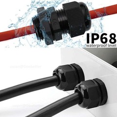 IP68 WATERPROOF BLACK CABLE GLAND COMPRESSION JUNCTION M8/10/12/14/16/18/20-114