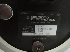 Diamond Electronics LL-7 514557-1047 Video Camera 25w 115v-ac