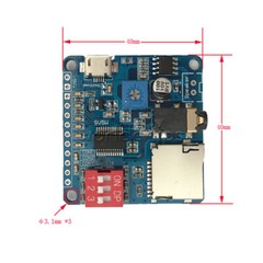 5W Voice Playback Module MP3 Player I/O Trigger UART Control SD/TF Card