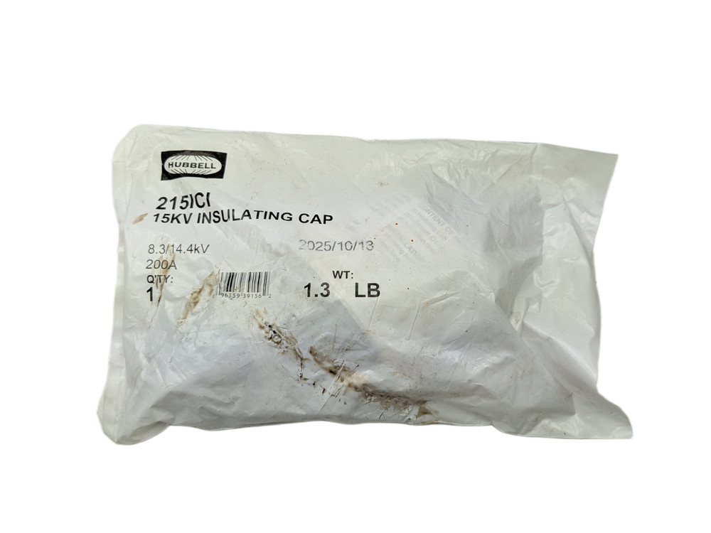 Hubbell, 215ICI, 200A 15kV Load Break Insulating Cap Insulated Cuff