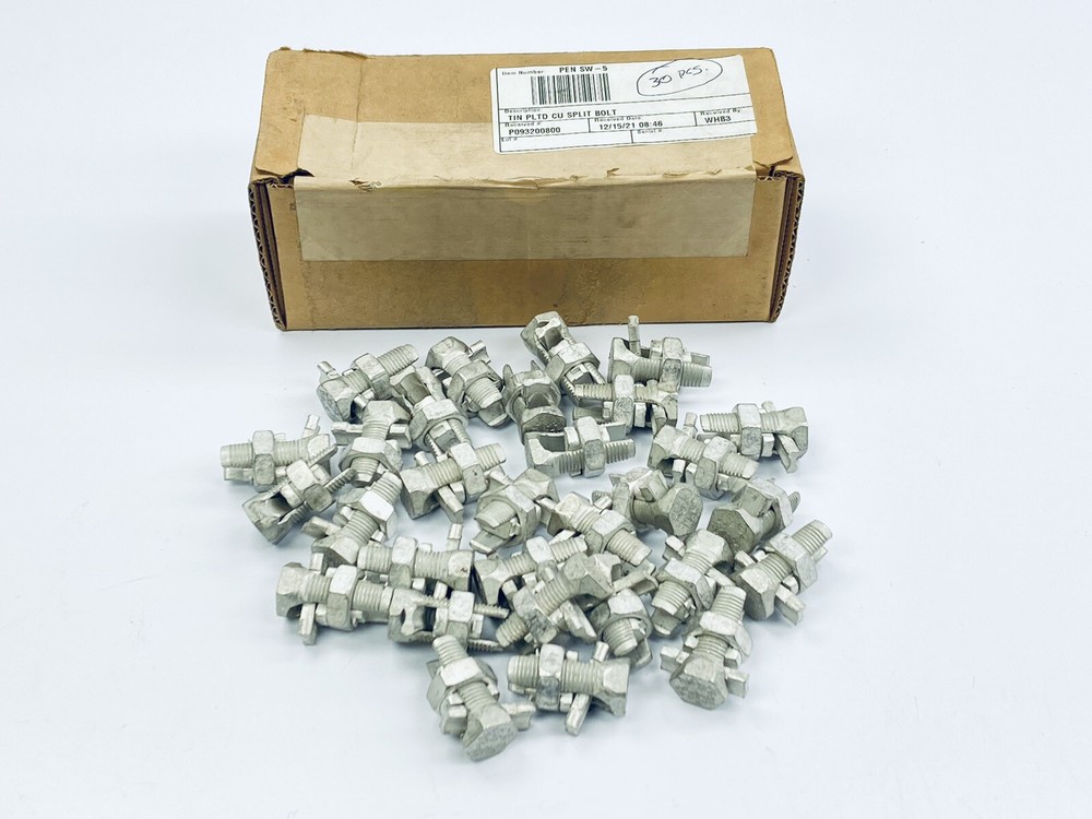 BOX OF 30 PENN UNION SW-5 SPLIT-BOLT CONNECTOR AL9CU SW-5