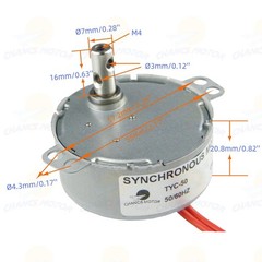 TYC 50 Synchronous Gear Motor 110V AC 30 36RPM CW CCW 4W Electric Motor AC