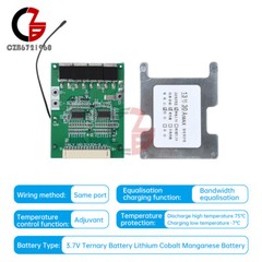 13S 48V 30A 18650 Li-ion Battery Protection Board BMS w/ Equalization for E-bike