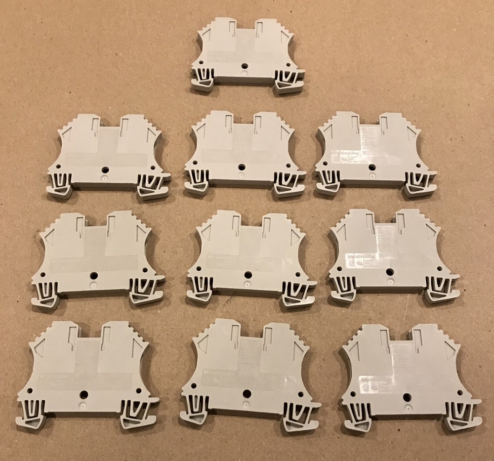 Pack of 10! Weidmuller 1020000000 WDU 2.5 Feed-Through Terminal Blocks 600V 20A