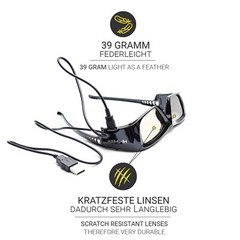 Hi-SHOCK® 3D Glasses BT Pro “Black Diamond” | for Samsung, Sony HD / 4K TV Black