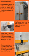 Manual Winch Hoist Lifting Tool Crane for Outside Air Conditioner Installation