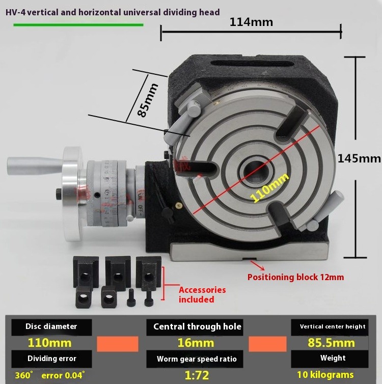 Vertical and Horizontal Milling Machine Horizontal and Vertical Rotary Table