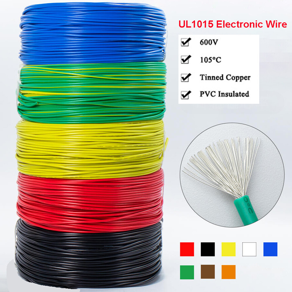 Tin Plated Copper Cable Wire UL1007 Flexible PVC Wire 8 AWG – 24 AWG 105℃ 600V