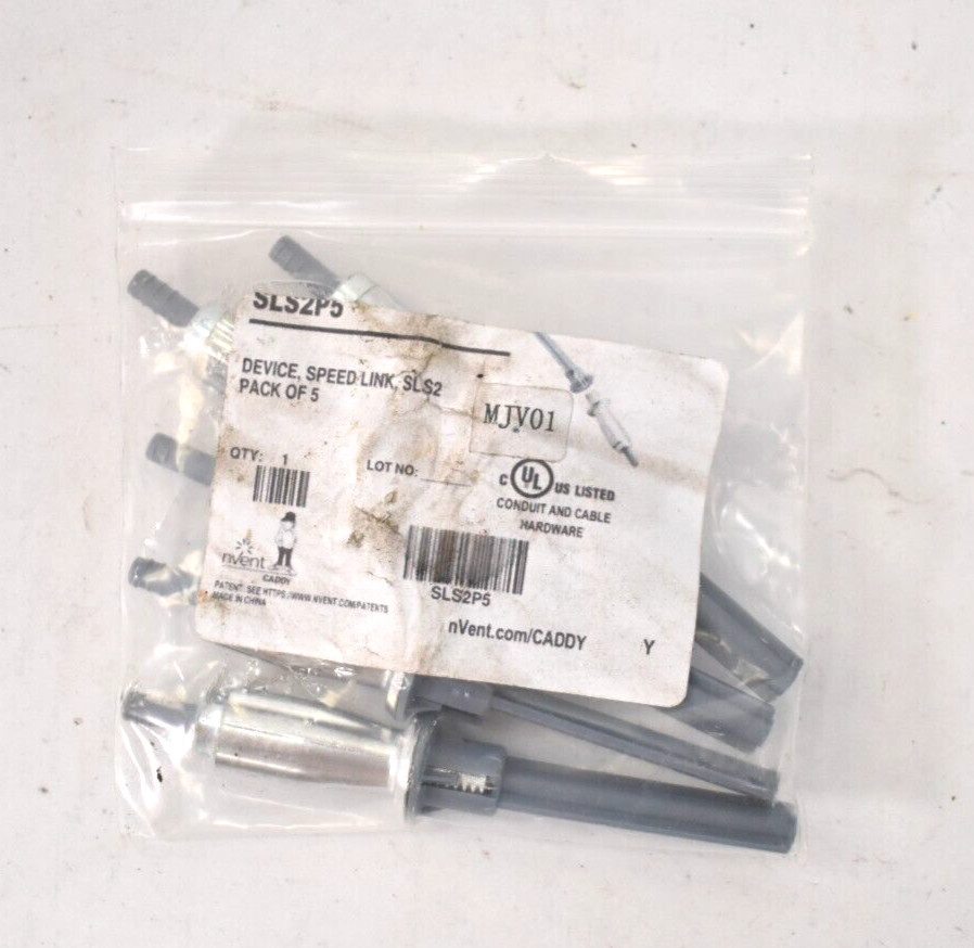 nVent Caddy Speed Link SLS Locking Devices 2mm Wire SLS2P5 5 Pack Single Barrel