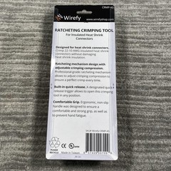 Wirefy Ratcheting Crimping Tool For Insulated Heat Shrink Connectors 22-10 AWG
