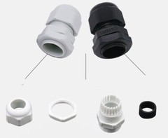 Metric Nylon Cable Electrical Gland IP68 Waterproof M12/M16/M20-M40 White/Black