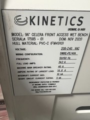 KINETICS 96″ CELERA FRONT ACCESS WET BENCH, PVC-C (FM4910), 193540