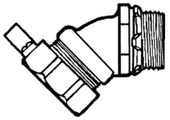 Allied LT7545ALICKON, 3/4″, Iron, Insulated, 45D, Liquid Tight Fitting, 1 pc