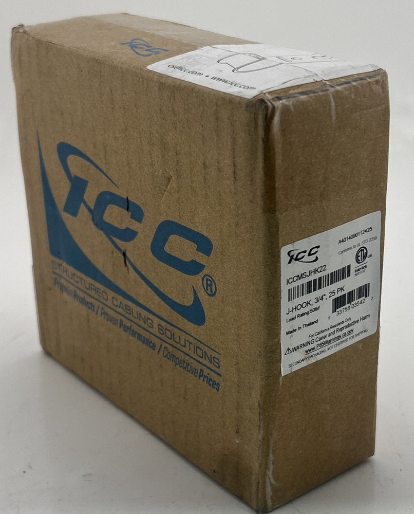 ICC 25 PACK J-HOOK 3/4in ICCMSJHK22 UPC 633758035422