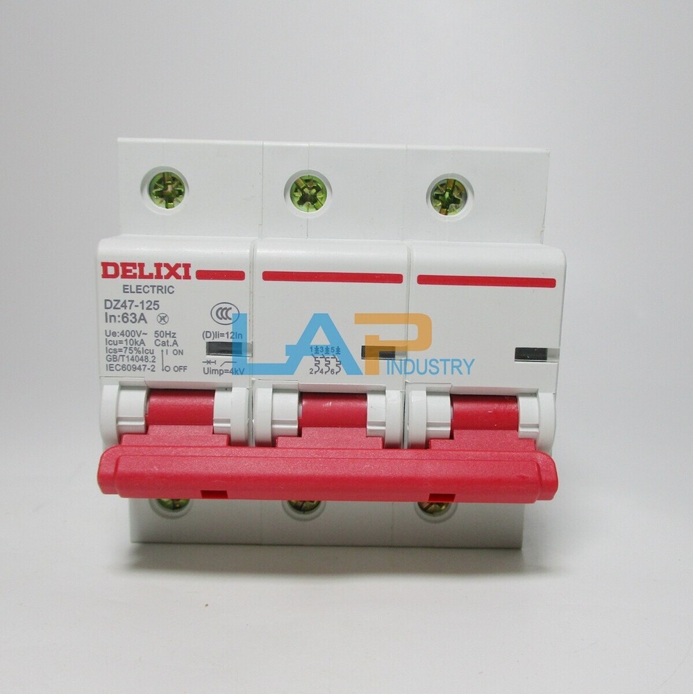 1pc NEW FOR Circuit Breaker DZ47-125 3P 3-phase switch 63/80A/100A/125A