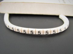 (500x) Wieland Size 22, Number 5 Slip On Wire Marker, .045″ to .065″ OD Z Type