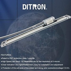 Ditron 2 Axis DRO Digital Readout Magnetic Scale 170mm~1520mm /3040mm/2030mm 5um