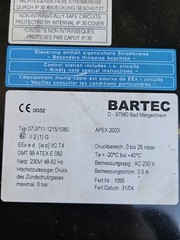 Bartec 07-3711-1215/1080 New/Unused, New Ex.Protected Unused