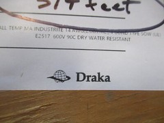 DRAKA 14 AWG/4C PORTABLE CABLE 514′ LENGTH GRAINGER 20PX98, U0215