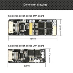 6S 30A/7S 30A/6S 50A/7S 50A with NTC Ternary Lithium Battery Protection Board