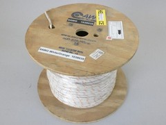 820′ Allied Wire and Cable Wire Spool Reel, 8 AWG, White/Orange – NEW Surplus!