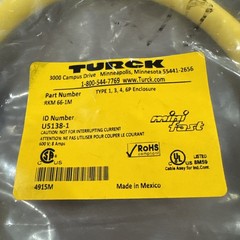 TURCK RYM RKM 66-1M, MINIFAST DOUBLE-ENDED CORDSET, NEW