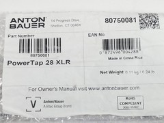 *Lot of 2* Anton Bauer 8075-0081 PowerTap 28 XLR Cable – NEW Surplus!