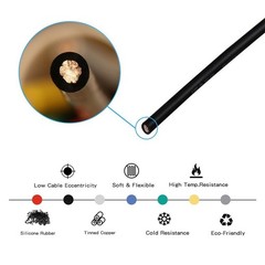 12 Gauge Silicone wire Black spool 25 ft Flexible 12 AWG Stranded Tinned Copp…