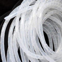 Flexible Cable Spiral Wrap Band φ4mm-30mm Cable Protection Sleeve Black White