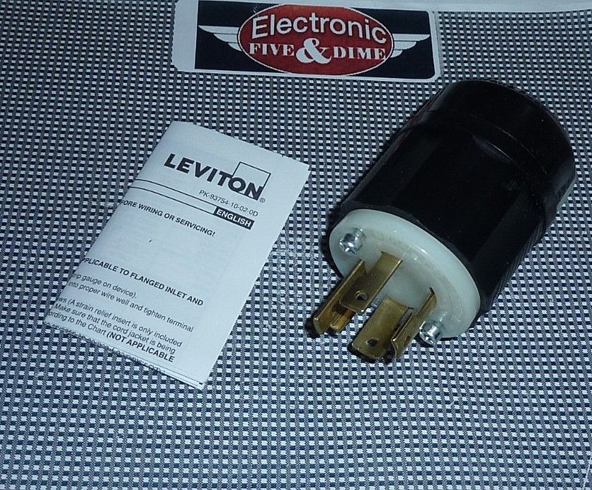 2731 Leviton 30 Amp 480V Grounding Locking Plug