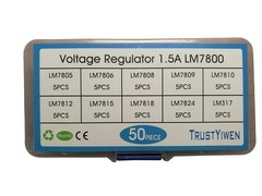 Assorted 50 Voltage Regulators: LM7805, LM7806, LM7810, LM317 & More