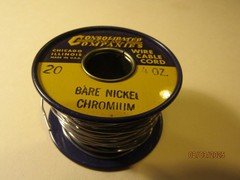 Vintage Consolidated Company Bare Nickel Chromium Electronic Wire 20 4 oz Roll