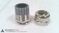REMKE BR21AA, TUFF-SEAL DOME CAP NICKEL-PLATED BRASS CABLE GLANDS, SEE D #328247