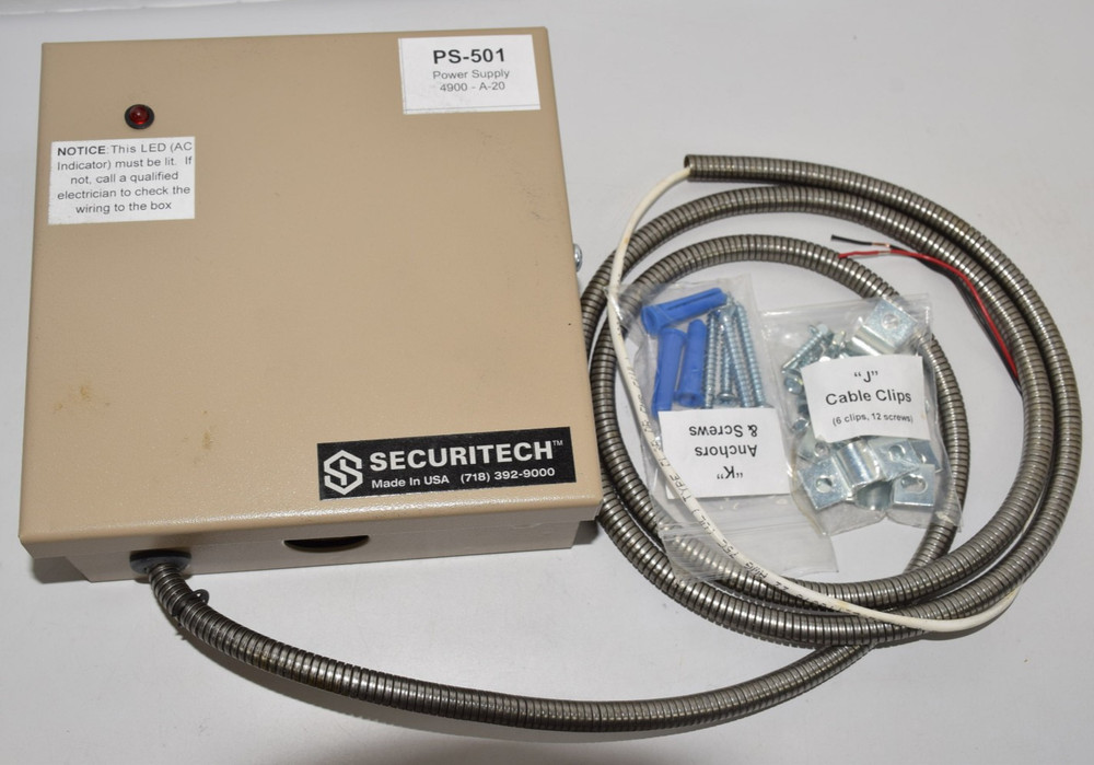 Securitech PS-501 Security Power Supply Junction Box Beige – For A-20 Alarm -USA
