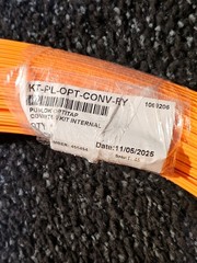 Corning Optical Cable 00D301EN19R300F-AZ 300′ Orange 1F TDRP or Pushlokpls Cable