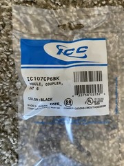 Lot of 10, ICC IC107CP6BK Module Coupler CAT 6 Black NEW