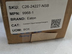 Cooper Power 9968-1 Conduit Clips Clamps Box of 25 Eaton Cable Fastener New